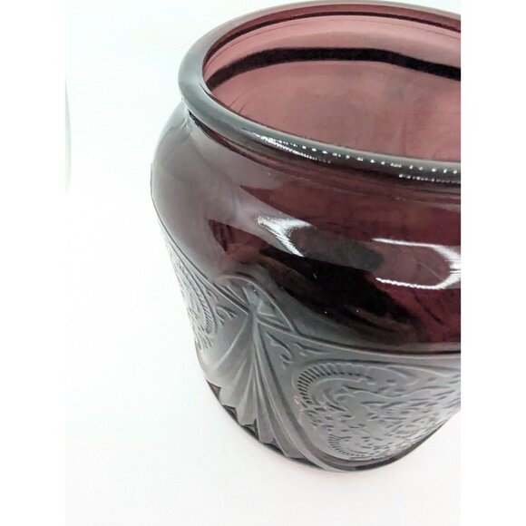 Vth Royal Lace Hazel Atlas Amethyst Depression Glass Cookie Jar Bottom Only HTF - Picture 11 of 16